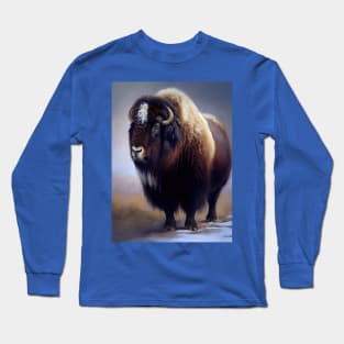 Arctic Muskox - Oil paint Long Sleeve T-Shirt